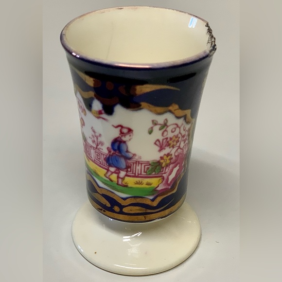 19th Century Antique Gaudy Welsh Chinoisserie Pattern Hand Painted Luster Vase - Picture 13 of 16